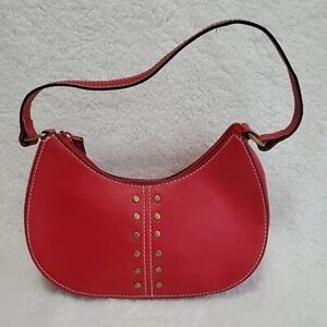 Nine West Red Shoulder Handbag Purse Women